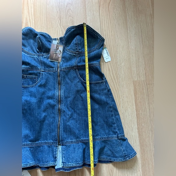 New wit tags - Self- Portrait Scalloped Denim Dress size 8 - Picture 11 of 16